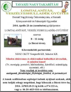 Lomtalanítás, veszélyeshulladék gyûjtés 2016.